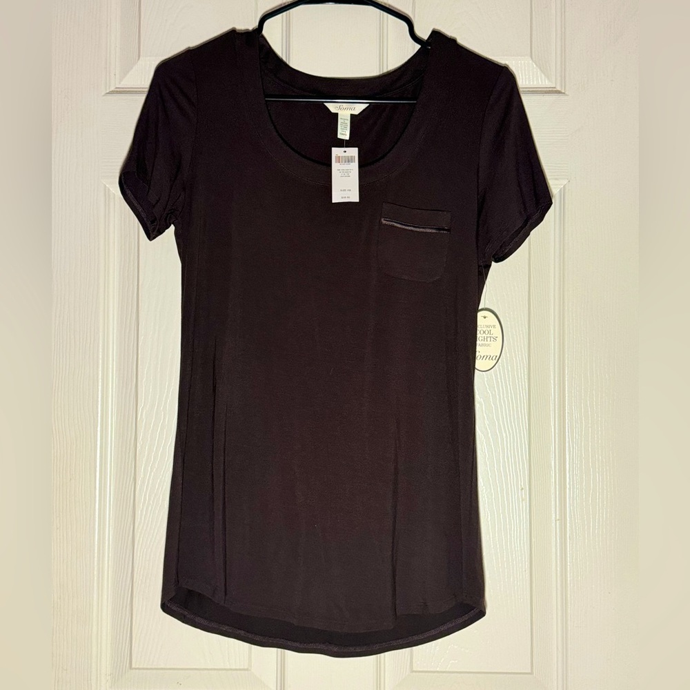 Soma Intimates Java Brown Cool Nights Tee XS